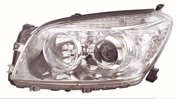 7013 R1-E DEPO (FP 7013 R1-E) ФАРА ЛЕВ.  06-08 HB3+H11 МЕХ./ЭЛ. ХРОМ. ОТРАЖ. EUR