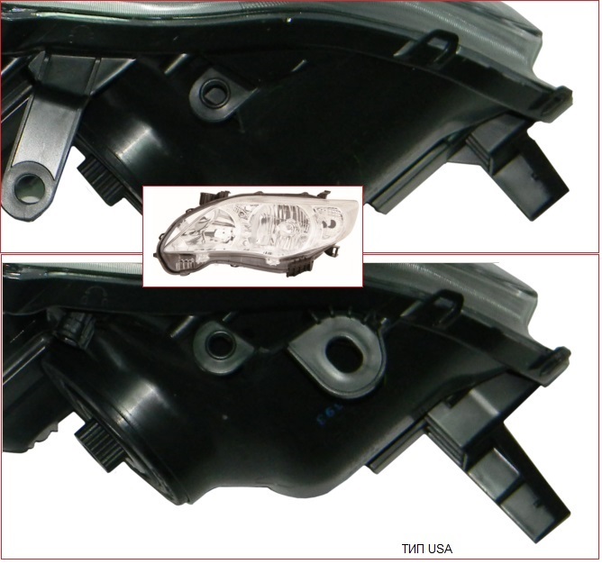 7021 R1-E DEPO (FP 7021 R1-E) ФАРА ЛЕВ. МЕХ./ЭЛ. HB4+HB3+WY21W+W5W