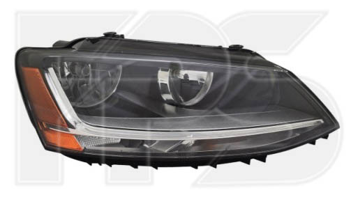 7435 R1-E DEPO (FP 7435 R1-E) ФАРА ЛЕВ. МЕХ. ЖЕЛТАЯ ВСТАВКА В ПОВОРОТ  (USA) + LED