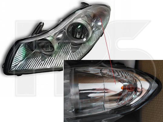 7701 R3-Q FPS (FP 7701 R3-Q) ФАРА ЛЕВ. ЭЛ. СТЕКЛО ФАРЫ НЕ РИФЛЕНОЕ