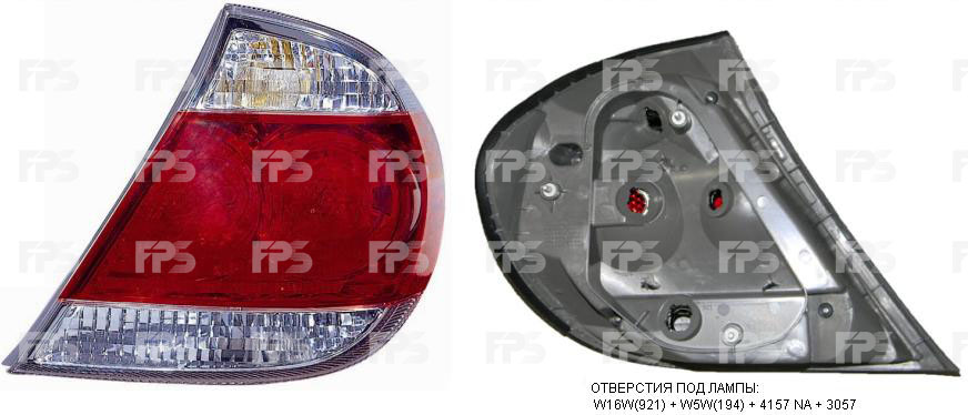 8163 F4-E DEPO (FP 8163 F4-E) ФОНАРЬ ЗАДН. ПРА. 04- (ОТВ. ДЛЯ 4-х ЛАМП) (ТИП USA)