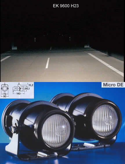 9600 H23-H HELLA (FP 9600 H23-H) ФАРА КРУГЛ. D= 76 БЕЛАЯ (КОРПУС ЧЕРН.) 2 ШТ. КОМПЛЕКТ MICRO DE